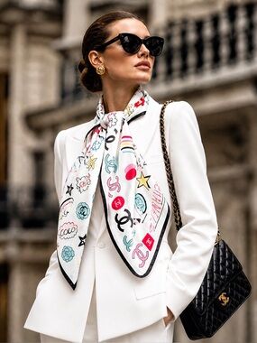Statement Luxury Silk Scarf – Editorial Chic ✨ New